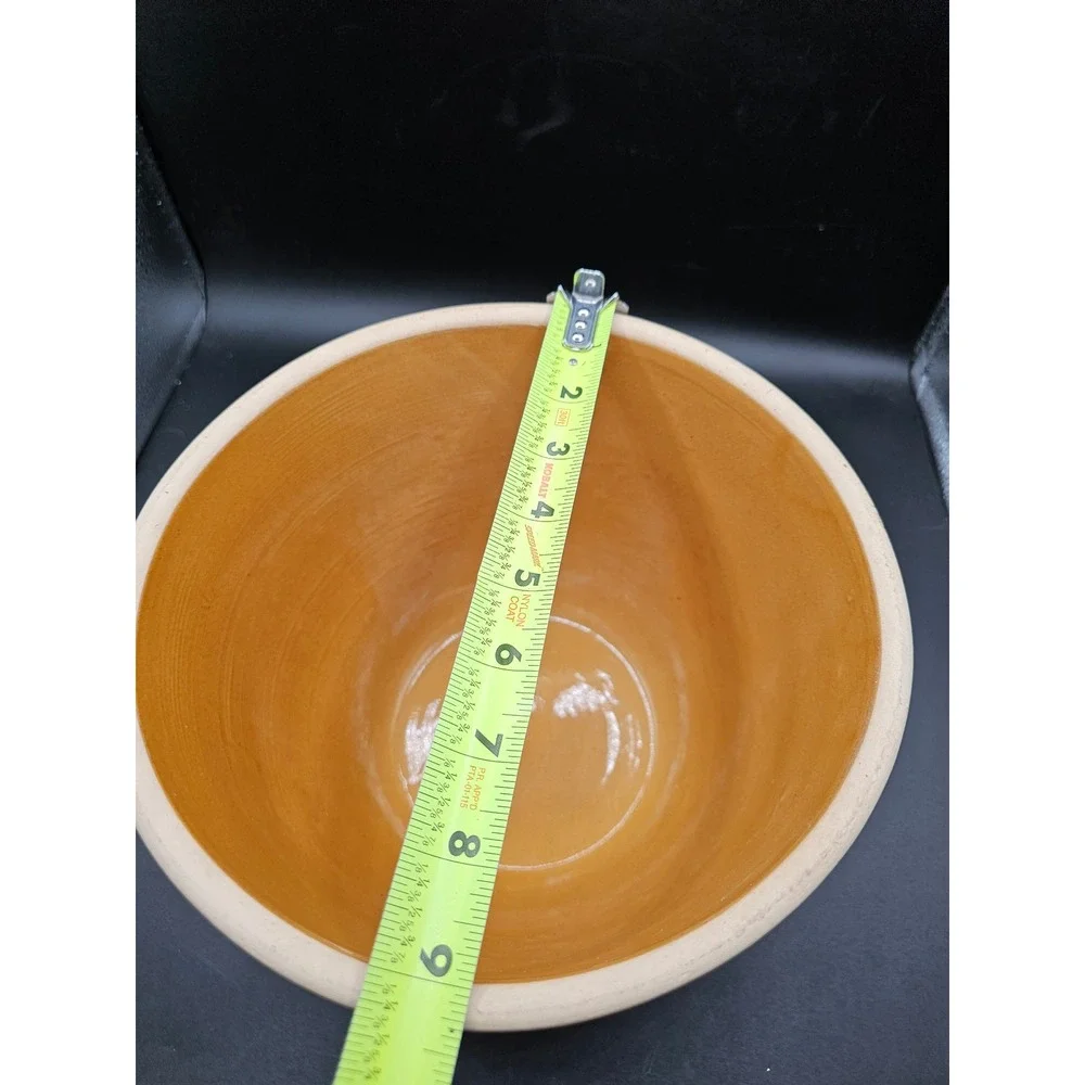 Americana General Stoneware Mixing Bowl Yellowware Star Honey Gold 9 Inch